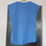 Vorschaubild 4 von Damen T-Shirt Blau Gr. 36 S Kurzarm mit Spruch Casual Baumwolle