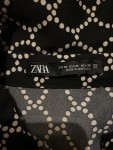 Vorschaubild 3 von Damen Bluse Gr. 34 XS Schwarz Geometrisch Klassisch Langarm Knopfleiste