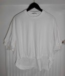Vorschaubild 3 von Pullunder Damen Gr. 34 XS Beige Oversized Rundhals Baumwolle