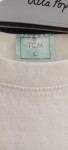 Vorschaubild 3 von Damen T-Shirt Weiß Gr. 40 L Casual Kurzarm Baumwolle