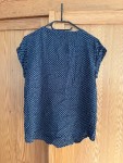 Vorschaubild 4 von Damen Bluse Gr. 36 S Blau Kurzarm Geometrisch Viskose Casual