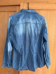 Vorschaubild 4 von Damen Jeansbluse Blau Gr. 38 M Casual Langarm Baumwolle