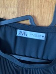 Vorschaubild 2 von Blusenkleid Plissee Schwarz Damen Gr. 38 M Elegant Falten Tunika