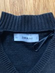 Vorschaubild 3 von Damen Pullover Schwarz Gr. 36 S V-Ausschnitt Cut-Out Rippstrick Casual