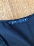 Vorschaubild 4 von Blusenkleid Damen Schwarz Gr. 36 S Punkte Puffärmel V-Ausschnitt