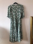 Vorschaubild 5 von Blusenkleid Damen Gr. 38 M Weiß Blumenmuster Boho Midikleid