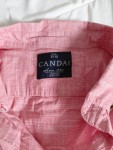 Vorschaubild 3 von Canda Freizeithemd Herren Kurzarm Rosa Meliert Gr. 54 XXL Casual Baumwolle