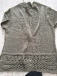 Vorschaubild 8 von Strickjacke Damen Kurzarm Oliv Gr. 40 L Lochmuster Casual