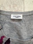Vorschaubild 3 von Pullover Damen Blumenmuster Grau Gr. 38 Baumwolle