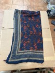 Vorschaubild 3 von Schal Damen Blau Blumenmuster Bohemian Fransen 193x108 cm