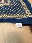 Vorschaubild 4 von Schal Damen Blau Blumenmuster Bohemian Fransen 193x108 cm