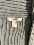 Vorschaubild 2 von Damen Strickjacke Cardigan Grau Rippstrick Gr. 34 XS