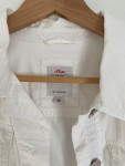 Vorschaubild 3 von Damen Jeansjacke Weiß Gr. 40 L Casual Knopfleiste Baumwolle