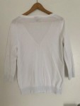 Vorschaubild 8 von Strickjacke Damen Weiß Gr. 38 M V-Ausschnitt 3/4-Arm Basic