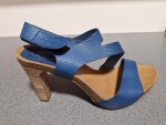 Vorschaubild 3 von Plateausandalen Damen Blau Leder Gr. 40 Absatz 10 cm Casual