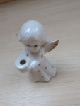 Vorschaubild 3 von Teelichthalter Engel Keramik Weiß Sterne Weihnachten 10cm