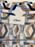 Vorschaubild 3 von Damen Bluse Gr. 38 M Mehrfarbig Geometrisch Casual Langarm Viskose
