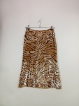 Vorschaubild 2 von A-Linienrock Pailletten Zebra Muster Gold Gr. 40 Seide