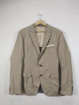 Vorschaubild 2 von Sakko Herren Beige Leinenoptik Business Anzug Jackett Gr. 54