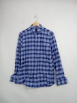 Vorschaubild 2 von Herren Freizeithemd Blau Kariert Gr. 40 M Langarm Casual