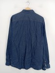 Vorschaubild 2 von Freizeithemd Herren Blau Gepunktet Gr. 54 XXL Langarm Baumwolle