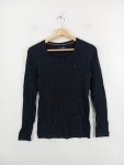 Vorschaubild 2 von Damen Pullover Gr. 36 S Schwarz Zopfstrickmuster Baumwolle