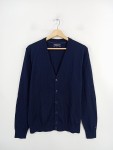 Vorschaubild 2 von Tailored Strickjacke Herren 48 M Blau Wolle V-Ausschnitt