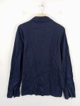 Vorschaubild 2 von Herren Langarm Poloshirt Blau Meliert Gr. 48 M Slim Fit