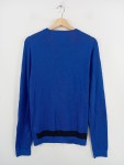 Vorschaubild 2 von Herren Strickjacke Blau Gr. 48 M Seide Baumwolle V-Ausschnitt