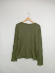 Vorschaubild 5 von Damen Pullover Gr. 40 L Oliv Langarm V-Ausschnitt Basic Baumwolle