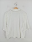 Vorschaubild 2 von Damen Hemdbluse Bluse Weiß Gr. 40 L Kurzarm Baumwolle Casual