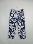 Vorschaubild 4 von Damen Stoffhose Gr. 38 Blau Blumenmuster