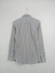 Vorschaubild 5 von Herren Business Hemd Blau Gestreift Gr. 46 S Langarm Baumwolle