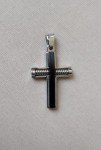 Vorschaubild 3 von Kettenanhänger Kreuz Silber Schwarz Edelstahl