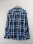 Vorschaubild 4 von Herren Freizeithemd Kariert Blau Gr. 52 XL Langarm Button-Down