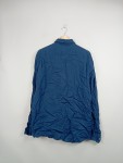 Vorschaubild 2 von Herren Freizeithemd Leinenhemd Blau Langarm Gr. 52 XL