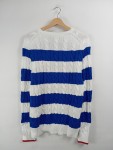 Vorschaubild 3 von Pullover Herren 50 L Blau Weiß Gestreift Zopfmuster