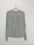 Vorschaubild 2 von Damen Langarmshirt Grau Gr. 40 L Knopfleiste Viskose