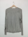 Vorschaubild 3 von Damen Langarmshirt Grau Gr. 40 L Knopfleiste Viskose