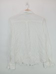 Vorschaubild 3 von Bluse Damen Gr. 40 L Weiß Langarm Viskose Klassisch