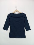 Vorschaubild 3 von Damen Langarmshirt Dunkelblau Gr. 34 XS Baumwolle Basic Logo