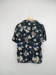 Vorschaubild 2 von Herren Freizeithemd Kurzarm Blumenmuster Schwarz Gr. 48, M