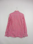 Vorschaubild 3 von Freizeithemd Herren Gr. 48, M Pink Kariert Baumwolle Langarm