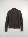 Vorschaubild 4 von Herren Strickjacke Braun Gr. 48 M Rippstrick Reißverschluss