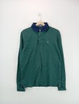 Vorschaubild 2 von Herren Rugby Poloshirt Langarm Grün Gr. 48 M Baumwolle