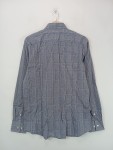 Vorschaubild 3 von Herren Business Hemd Blau Kariert Gr. 52 XL Langarm