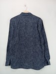 Vorschaubild 4 von Herren Freizeithemd Hemd Blau Blattmuster Gr. 50 L Baumwolle Langarm