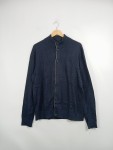 Vorschaubild 2 von Strickjacke Herren Blau Gr. 52 XL Baumwolle Kaschmir