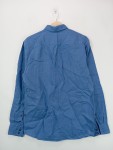 Vorschaubild 4 von Freizeithemd Herren Blau Gr. 48 M Regular Fit Leinen Langarm