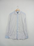 Vorschaubild 2 von Herren Business Hemd Blau Kariert Gr. 43 Slim Fit Baumwolle
